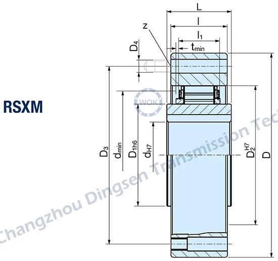 RSXM series  Good Backstop Overrunning Clutch One Way Clutch Bearings For belt conveyor