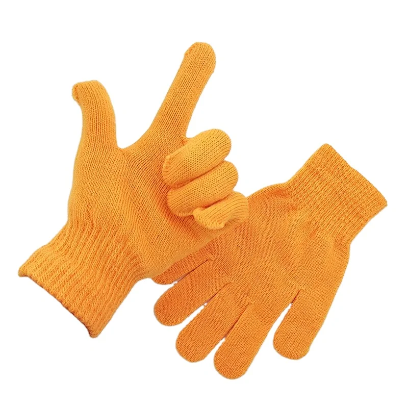 Winter Full Finger Gloves Outdoor Warm Knitted Mittens Solid Men Cycling Gloves Thicken Acrylic Woolen Knitted Gloves