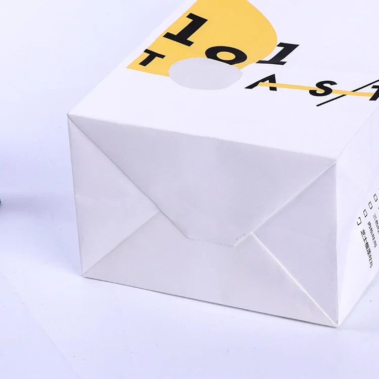 JAHOO Custom logo greaseproof takeaway kraft packaging fast food paper bags for barbecue fried chicken