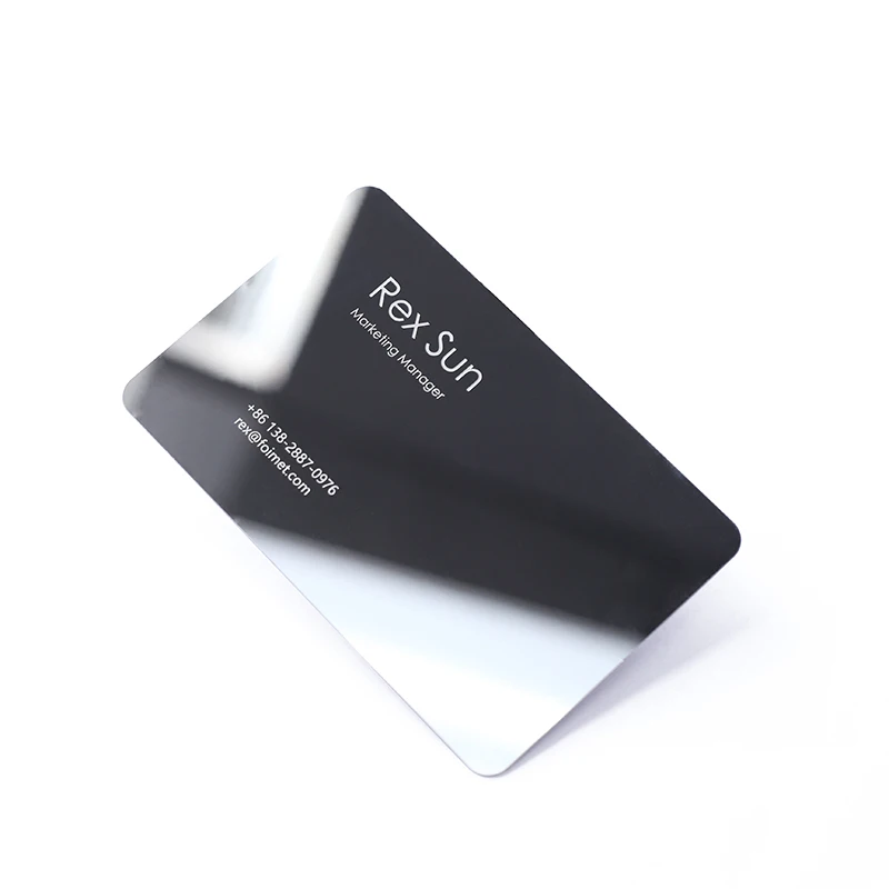 Wholesale high quality customized laser engraved stainless steel metal business card