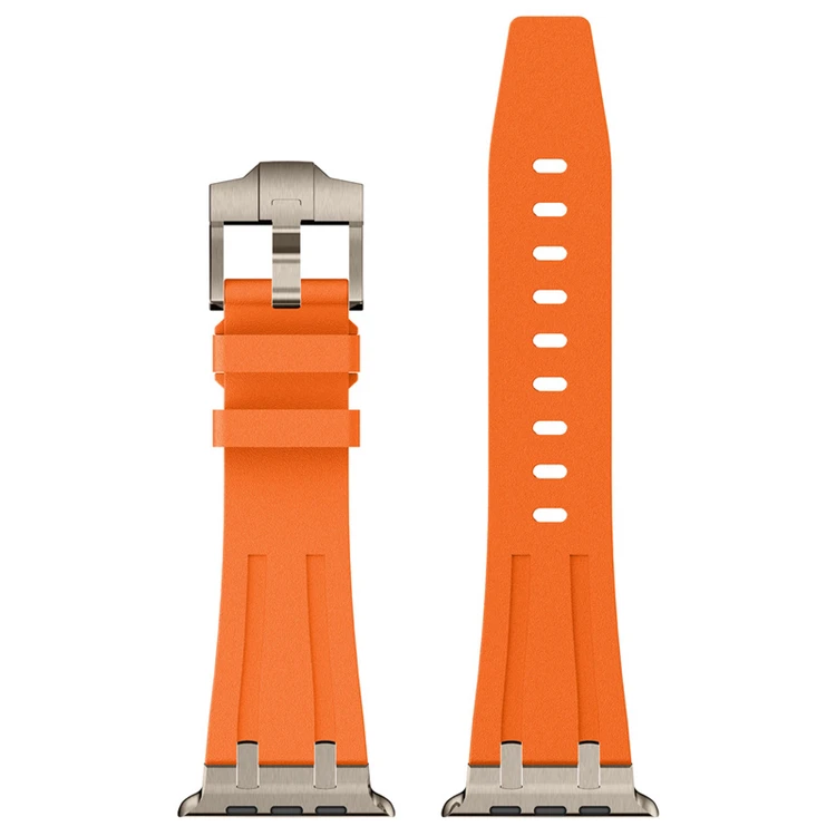 New Design Luxury Liquid Silicone Slim Band for Iwatch Ultra 2 Stone Pattern Rubber Watch Strap 42mm 44mm 45mm 49mm