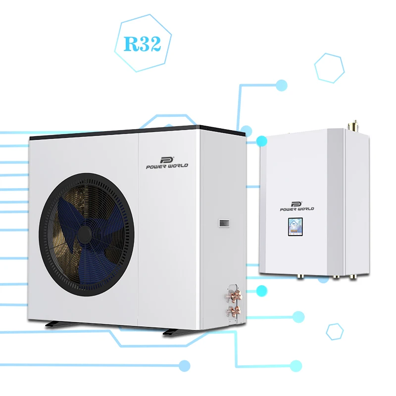 Wholesale R32 Low climate split type heat pump hvac heating cooling hot water heating pump station