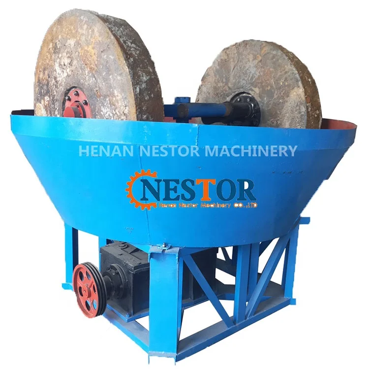 Rolling Vertical Gold Wet Milling Grinding Machine Twin Rollers Wet Gold Grinding Machine