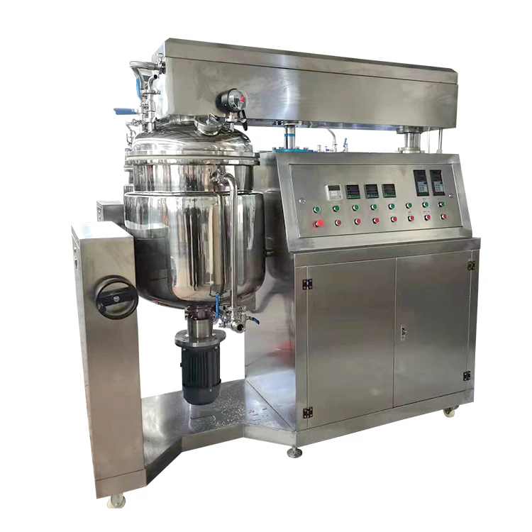 Latest Design Cosmetic Mixing Machinery Vacuum Emulsifying Mixer 50-500L Creams Emulsifying Mixer Machine