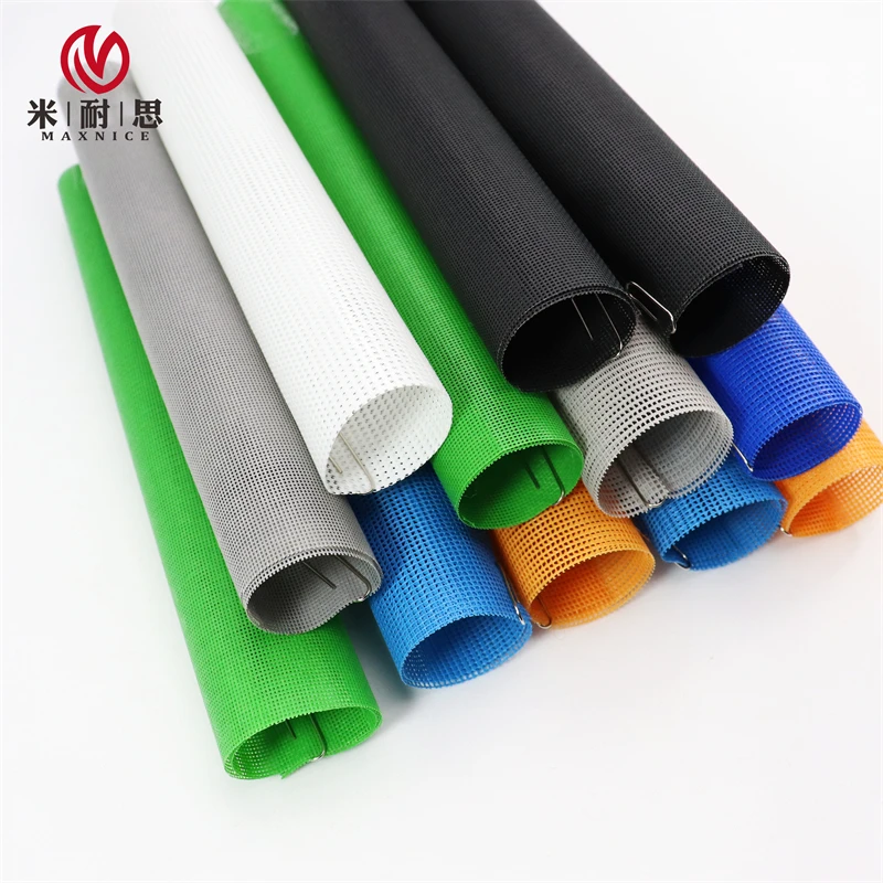 Manufacturer Colorful PVC Coated Polyester Mesh Fabric