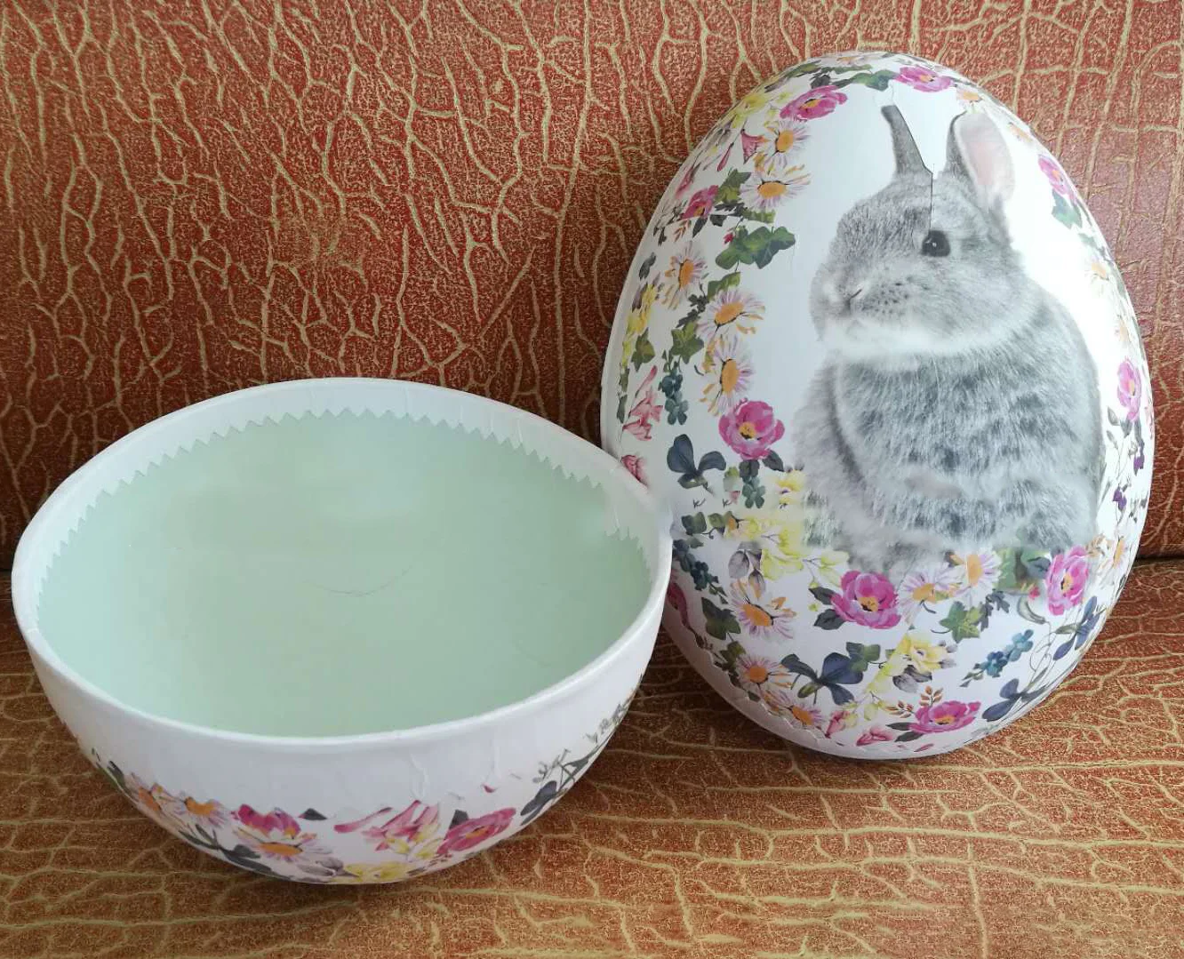 Easter Jumbo 14 Inch Open Paper Egg Mould Standing Pulp Paper Mache Eggs