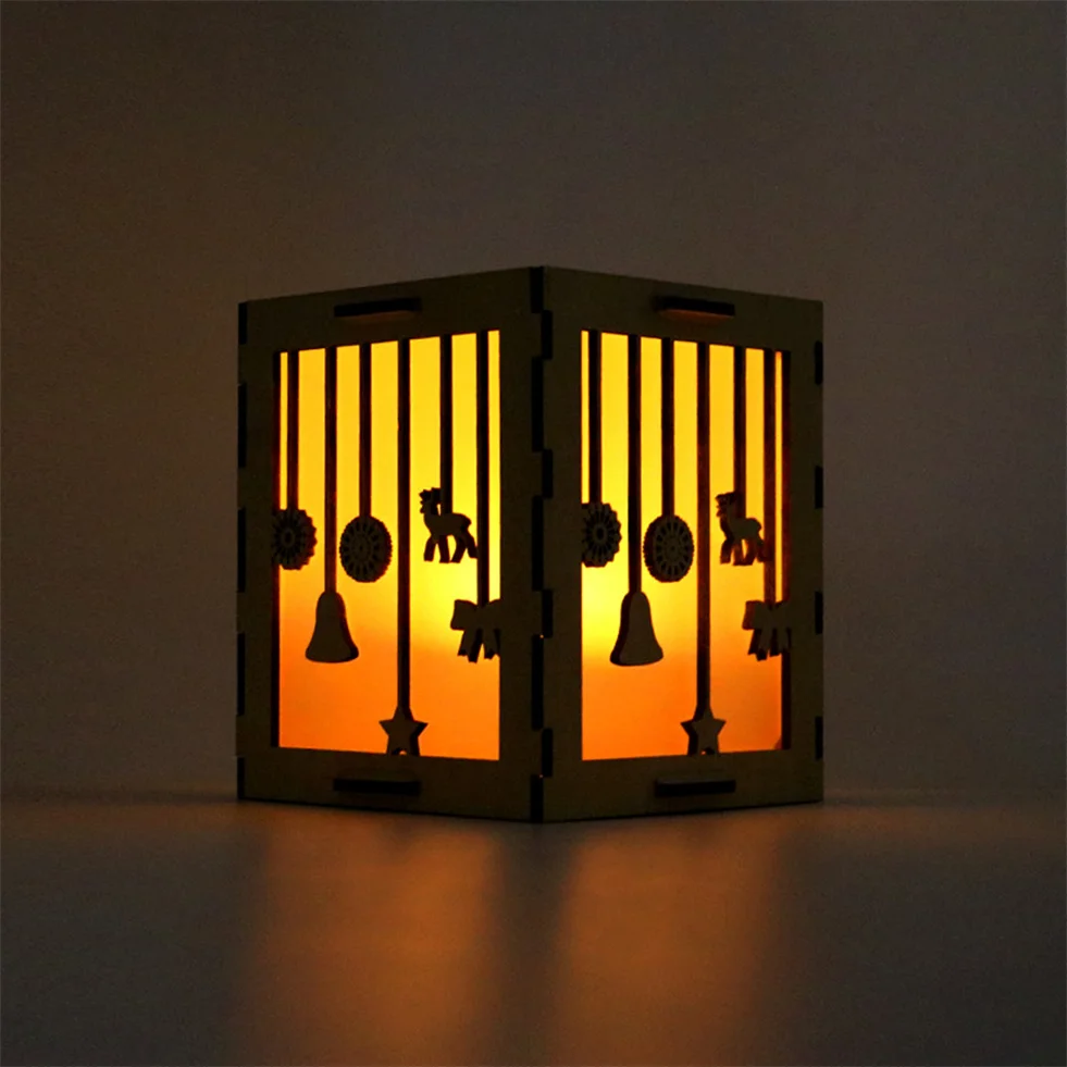 Factory direct sales DIY can customize wood lights Led night lights wooden decorative crafts