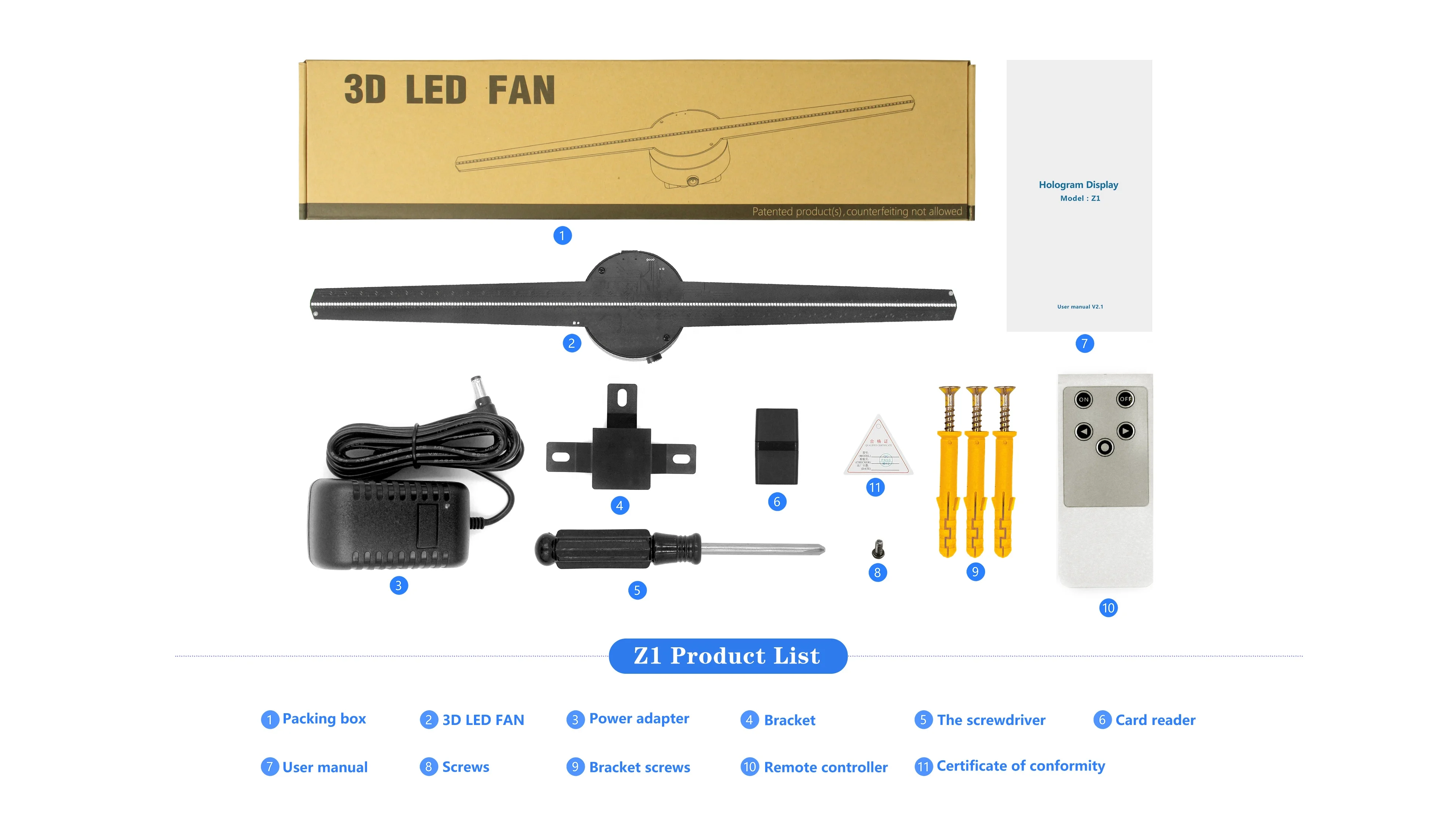 The Best Suitable Holographic Display Led Playing Advertisement 3D Holographic Projector