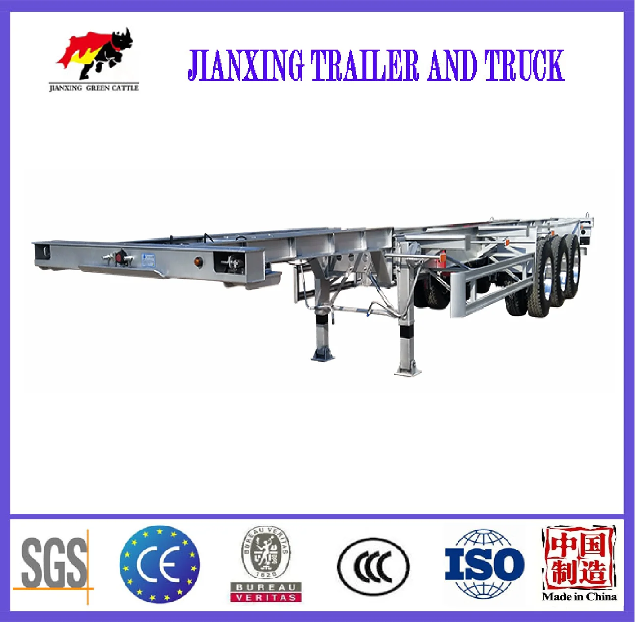 40 Foot Container Trailer Chassis Intermodal Container Chassis Used Container Chassis for Sale