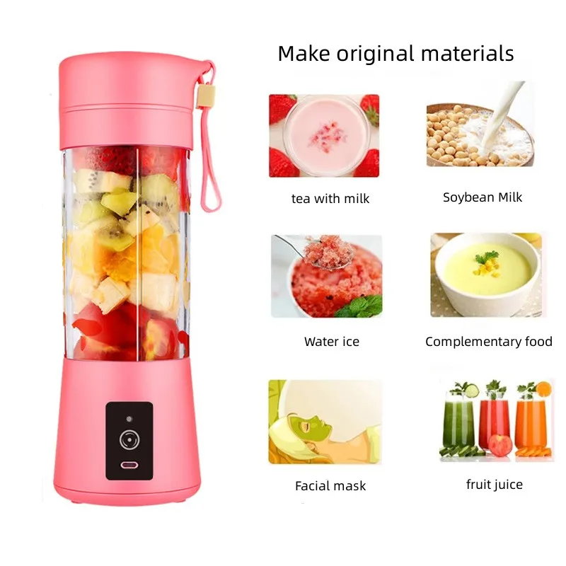 Household Mini Portable Low Noise Juicer Household Mini Portable Outer Wireless Portable USB Rechargeable Fruit Juicer