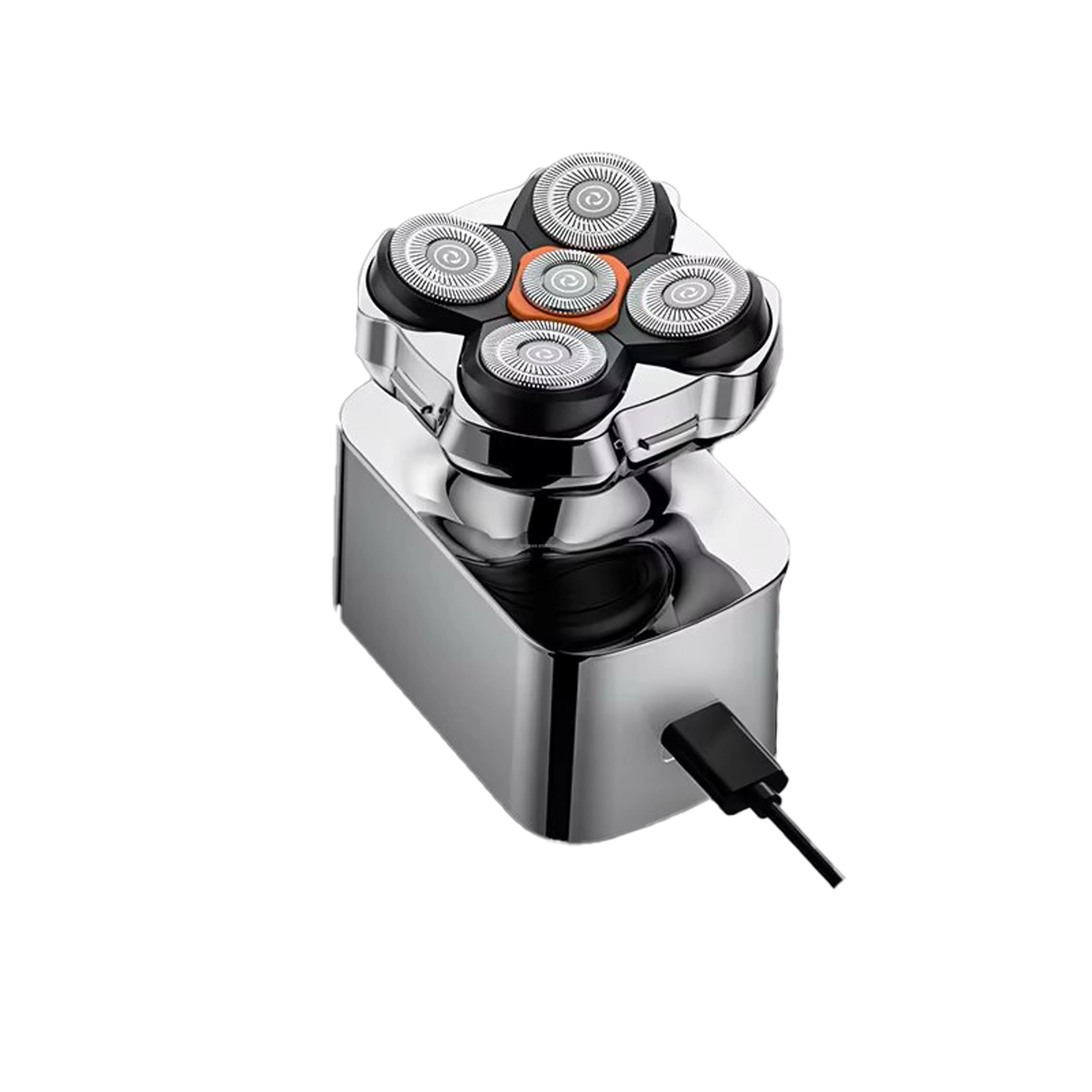 mini-portable-electric-shaver head beard golden small portable electric razor barber cordless bald head  electric shaver For men