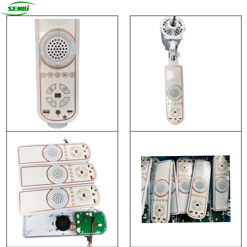 SENBI Multi-Function BLDC motor 16 inch Rechargeable Stand fan with Remote/ Light/USB