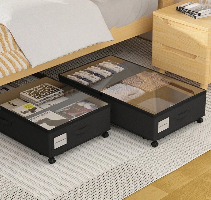Wholesale Custom Good Price Fabric Storage BIns Under bed Storage organizer Large Volume Storage Boxes With Wheels
