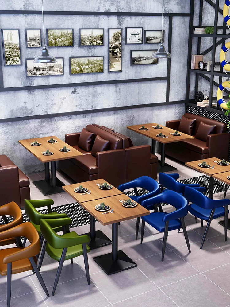 China Style Antique Restaurant Furniture Decor Design Cafe_Chairs Coffee Table Modern Coffee Shop Furniture