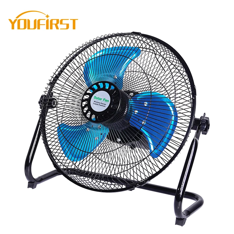 New Outdoor 12v Dc Portable Camping Outside Rechargeable Movable Mini Solar Power Panel Table Fan