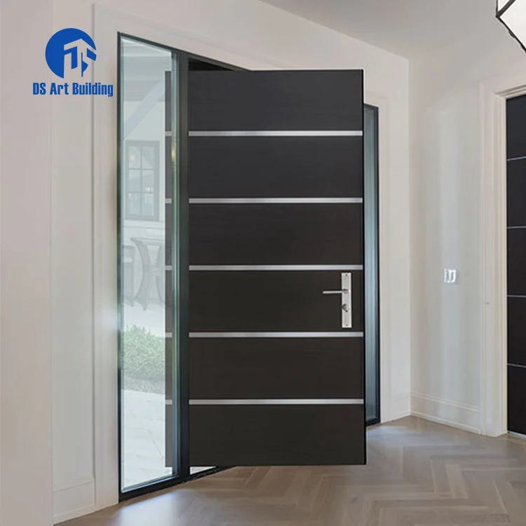 DS European Design Aluminum Pivot Entry Doors For Houses Modern Pivot Front Door Luxury Modern Exterior Entry Door