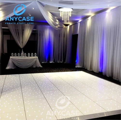 New Year 3years warranty Podium Church Mirror Infinity double mirror 3d led dance floor white led starlit dance floor