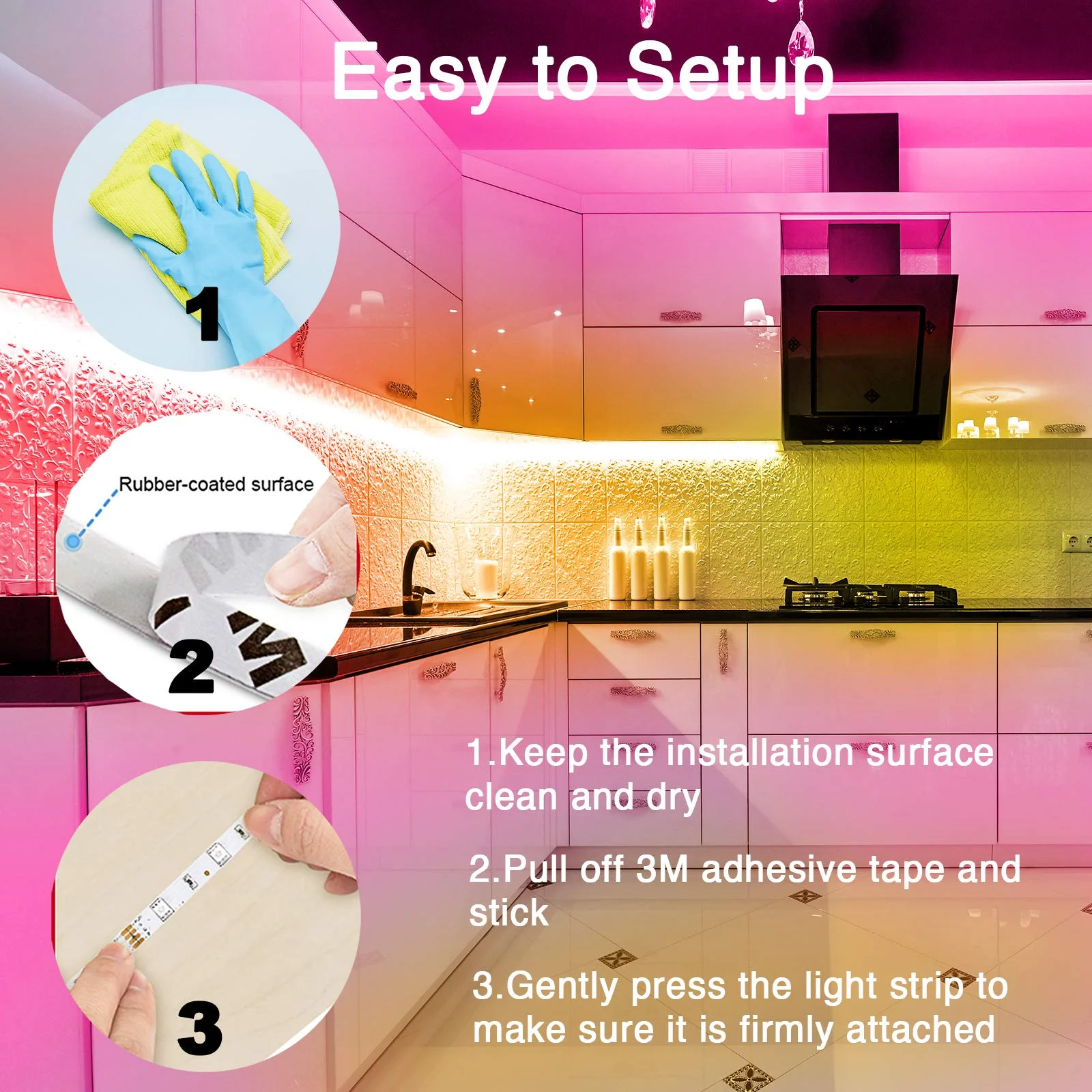 12v RGB 5050 Rhythm Recognition Music Sync Audio Video Decoration Led Strip Light for Bedroom