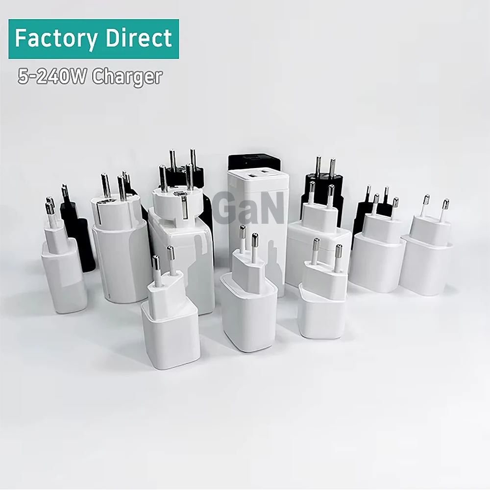 Custom Logo Charger Head 20w 25w 30w 35w 45w 65w 100w 120w 240w Portable Phone Charger for iphone charger fast charge type c