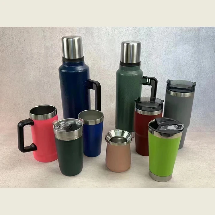 Coffee stainless steel outdoor yeticool tumblers travel camping mugs with lid handle