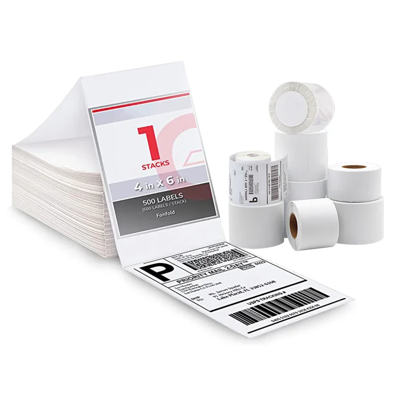 Factory Wholesale 4*6 Labels Thermal Sticker A6 Paper Shipping 4x6 Direct Thermal Label Roll 100 x 150