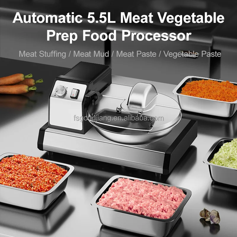 Meat Mincer Bowl Meat Bowl Cutter Machine Vacuum Bowl Cutter Meat Paste Machine