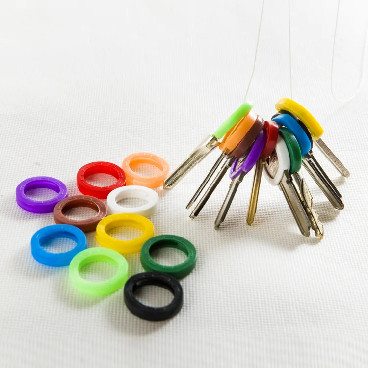 Custom Silicone Key Cap Organizer Keychain Cover Caps Plastic Identifier Rings Label Tags Large House Head Protect
