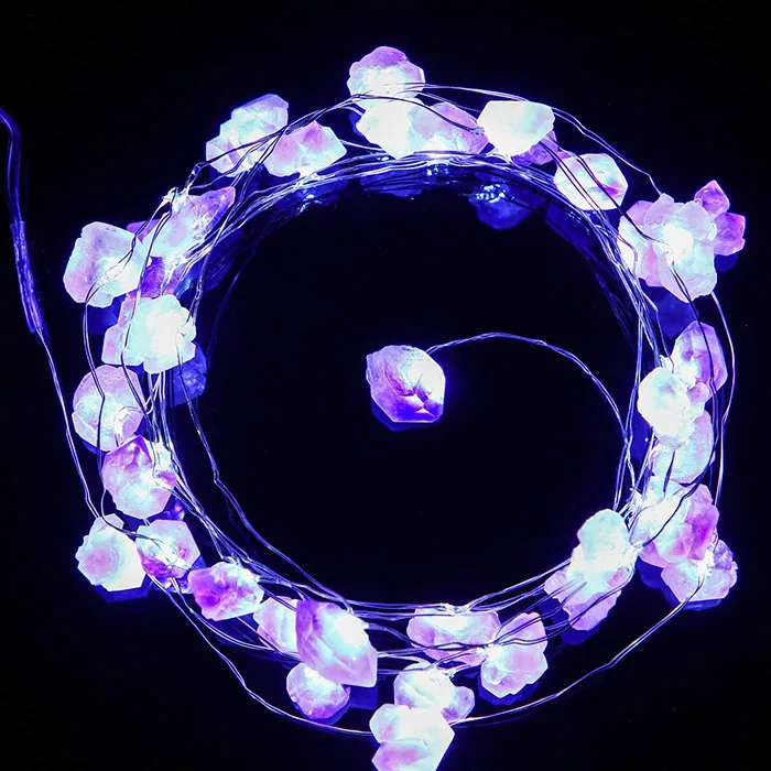 C&H  Customized Wholesale Room Outside Decoration Healing  Crystal LED String Lights