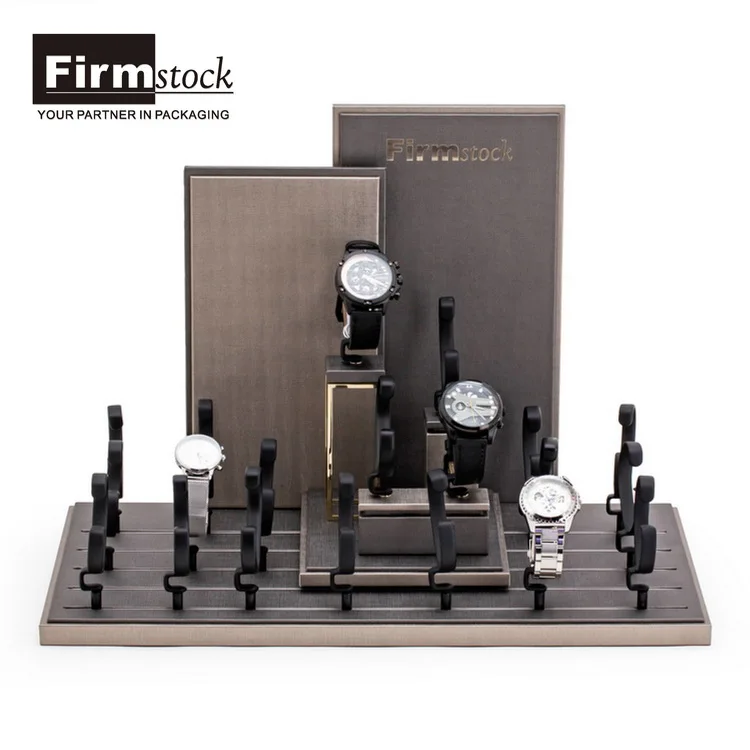 Wholesale POS Custom design Luxury Acrylic holder counter Watch Display stand For Wristband Watches showcase tray