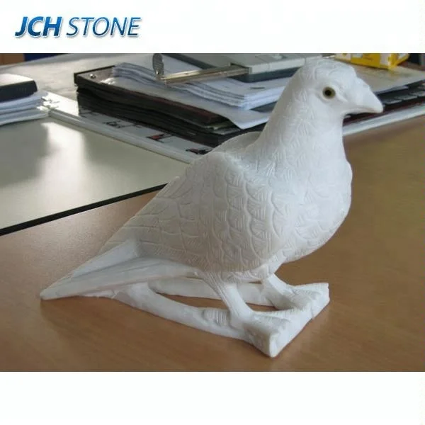 White Marble dove sculpture pigeon stone statue bird carvings