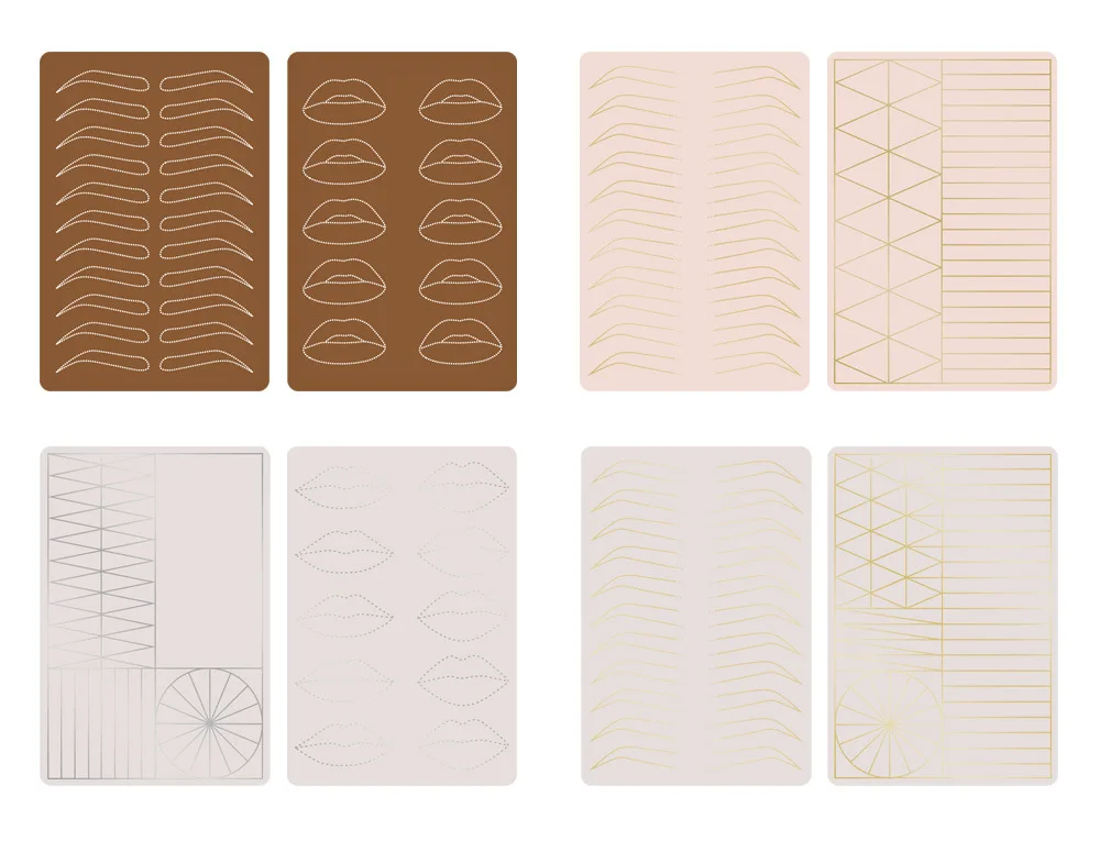 Privste Label Latex Permanent Make Up Double Side Silicone Lip Pmu Rubber Microblading Tattoo Practice Skin