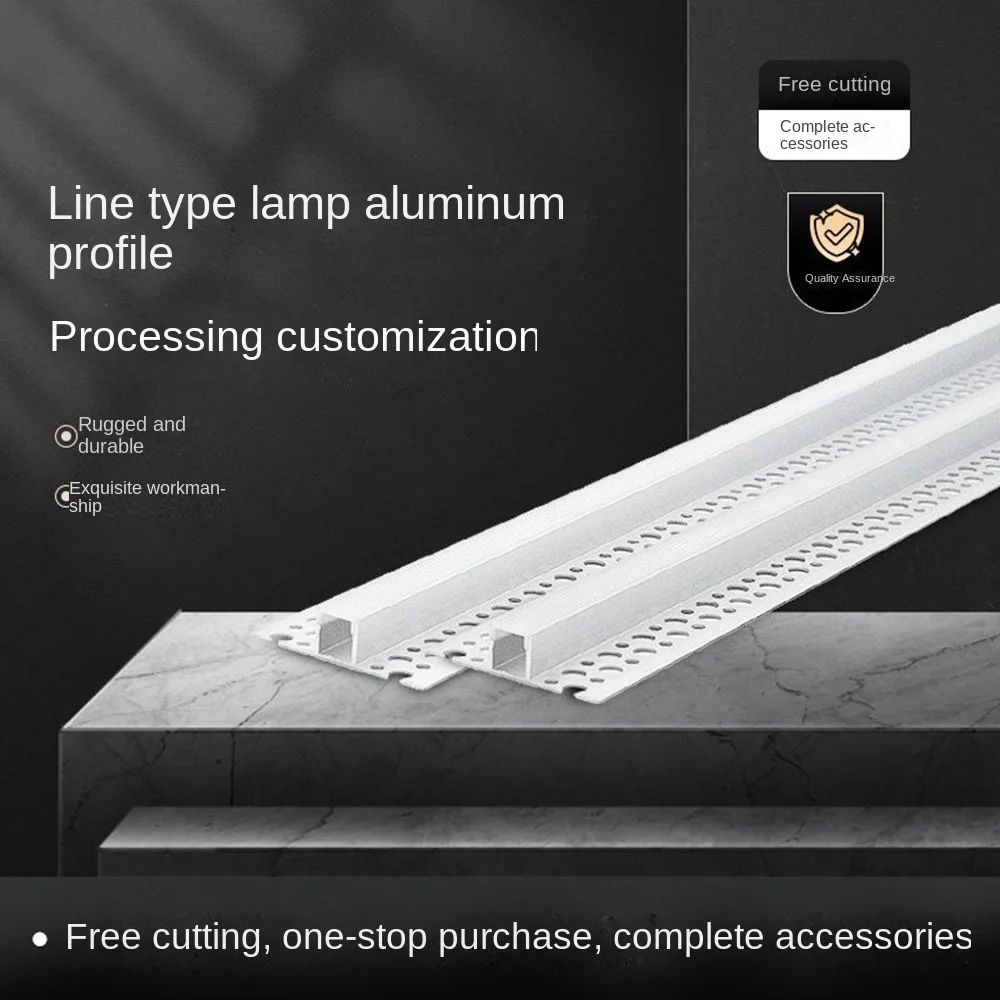 For ceiling bar Lighting strips recessed linear profil alu channel drywall gypsum wall plaster in aluminium led profile