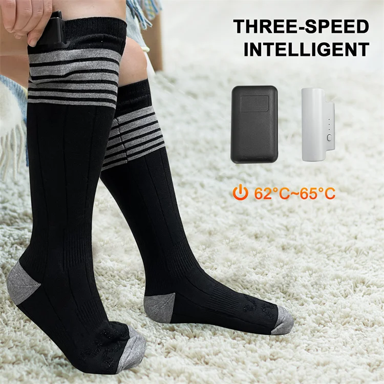 Mydays Tech Wholesale 3 Heat Settings Rechargeable USB Battery Electric Heated Heating Ski Socks