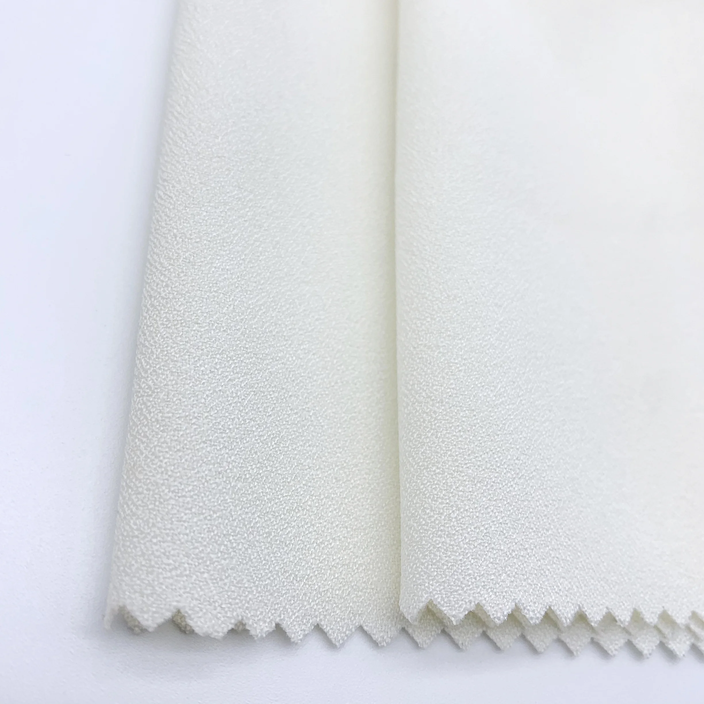 Wholesale soft 92%polyester 8%spandex 4 way stretch drape crepe fabric for coat