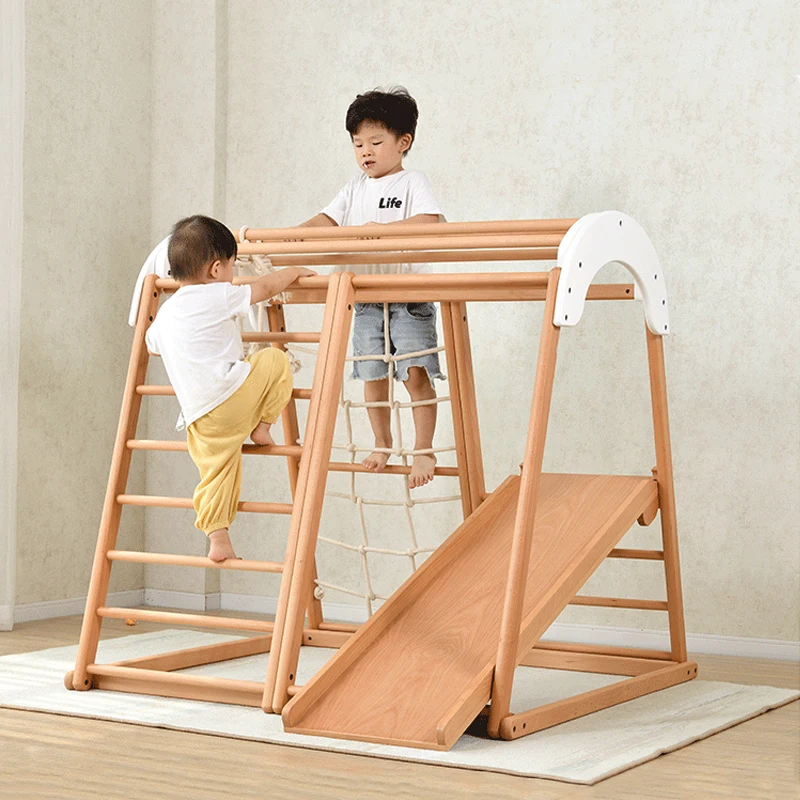 2023 High quality kindergarten kids swing and slide set playground play ground climber slide children frame climbing for kids