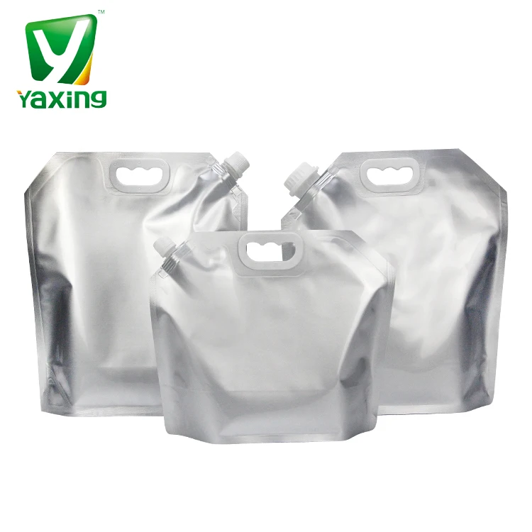Portable folding beer juice Wine Beverage water Liquid upright spray pocket packaging Outdoor aluminum foil spray pocket