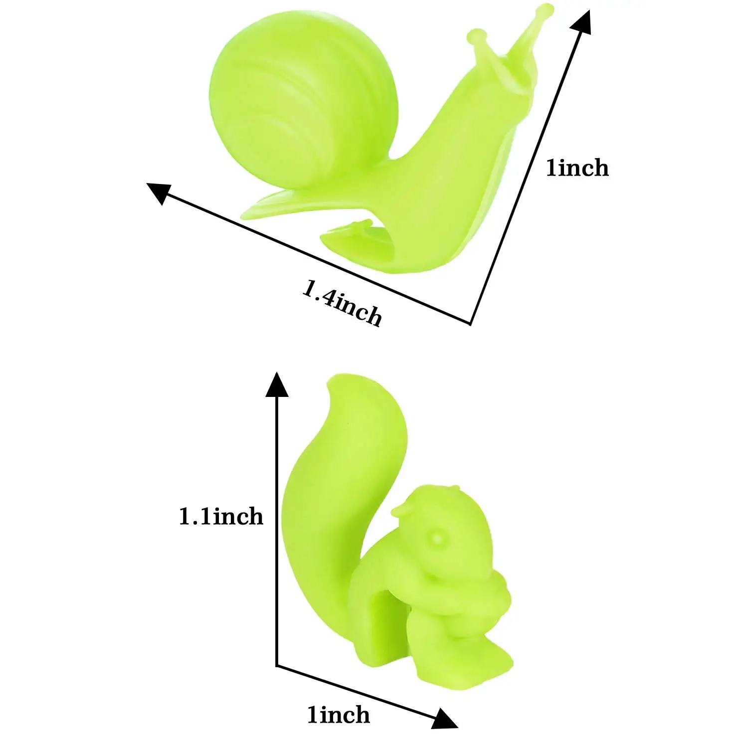 SC02 Wholesale Cute Snail Shape Drink Markers Colorful Cup Hangers Silicone Tea Bag Holders