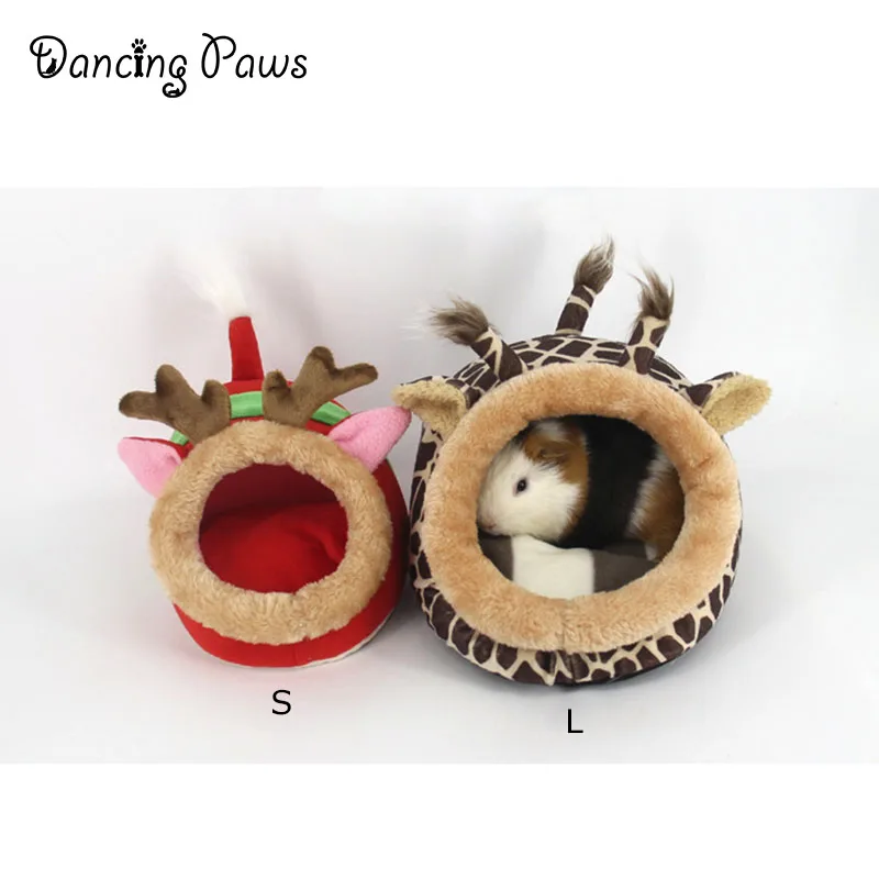 Comfortable Plush Hamster Pig Animals Shape Bed Accessories Cages Chinchilla Hedgehog House