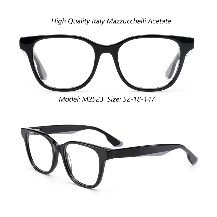 M2523 Italy design Mazzucchelli Fashion Acetate Women Eyeglass Frames  Glasses Vintage Optical handmade laminated acetate frames