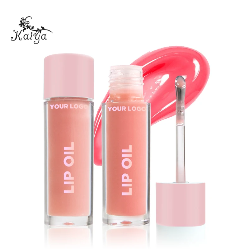 OEM Makeup Hydrating Tinted Lip Gloss Stain Lips Plumper Metal Applicator Color Long Wear High Shine Lip Moisturizing Oil