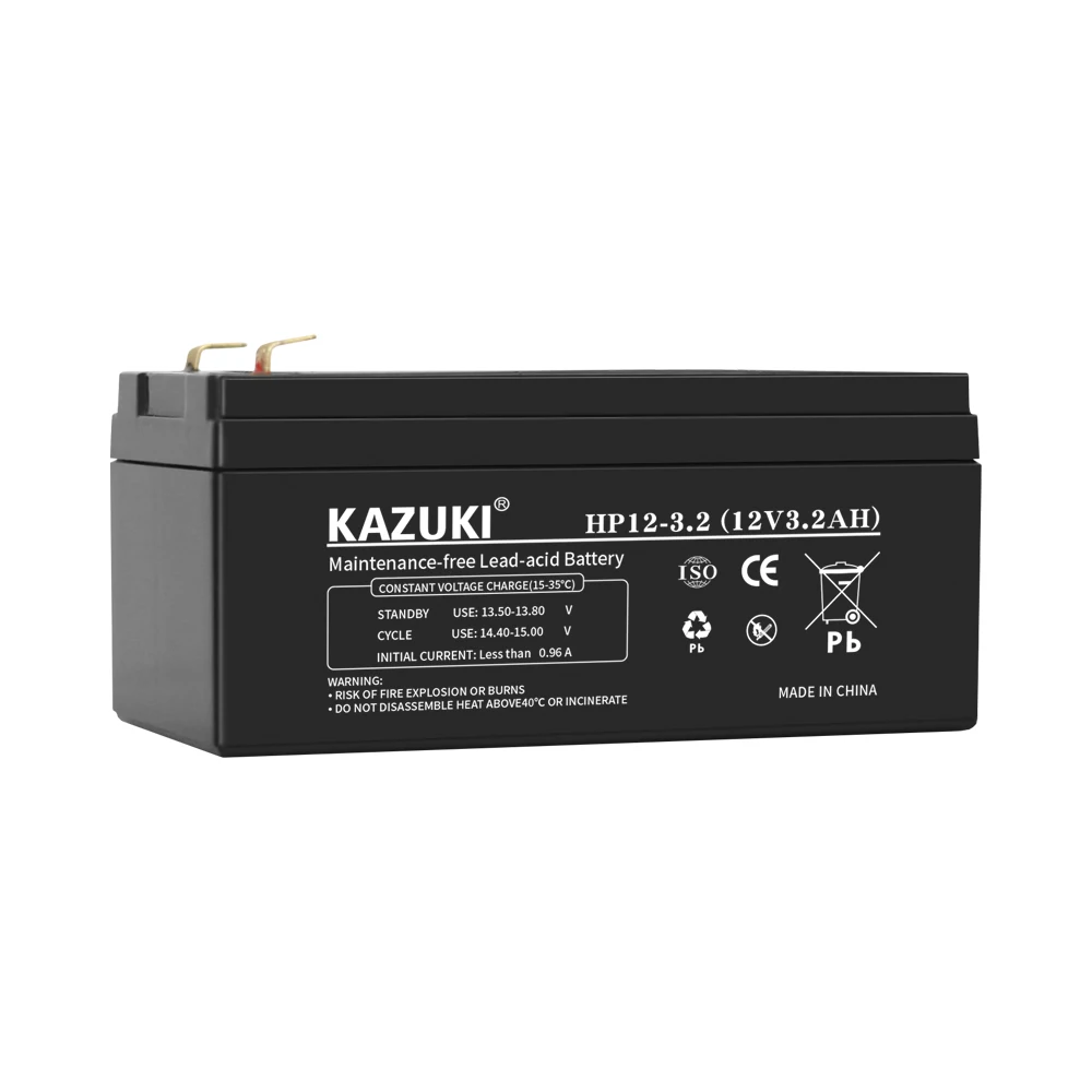 KAZUKI 12V3.2AH factory wholesale MF lead acid AGM sealed small capacity ups battery12V3.2AH ups battery