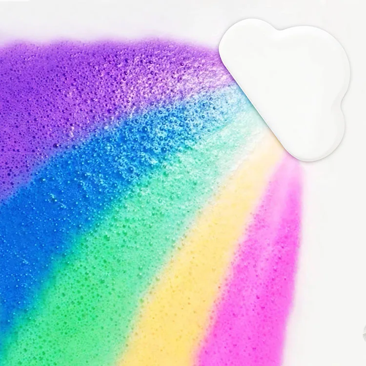 OEM, оптовая продажа, красочная Органическая, частная марка, радуга, ручная работа, натуральные облака, бомба для ванны, веганские пузыри, газированные, натуральные газированные, для ванны