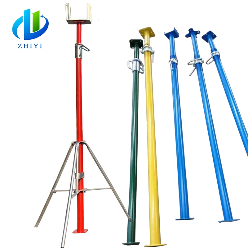 scaffolding formwork telescopic quick stage aluminum steel supporter adjustable shoring frame props base plate posts for sale (1600686719789)