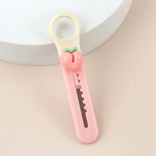Cute cartoon fruit utility knife Small portable student account paper knife Open express package box cutter knife
