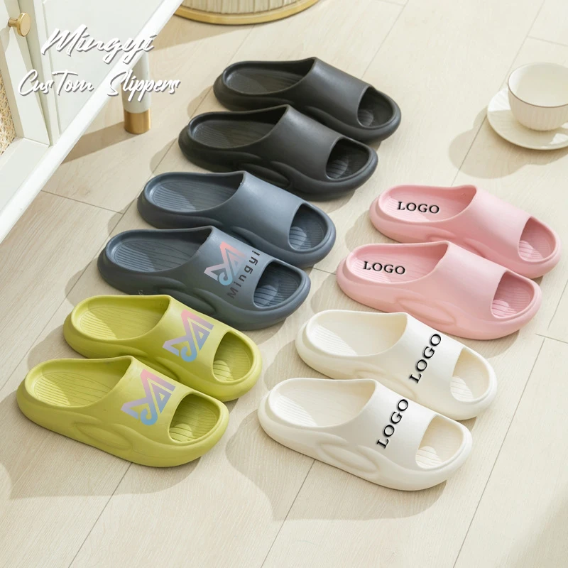 Custom Rubber Home Slide Sandal Indoor Custom Print Blank Slippers Slides With Logo Unisex High Quality