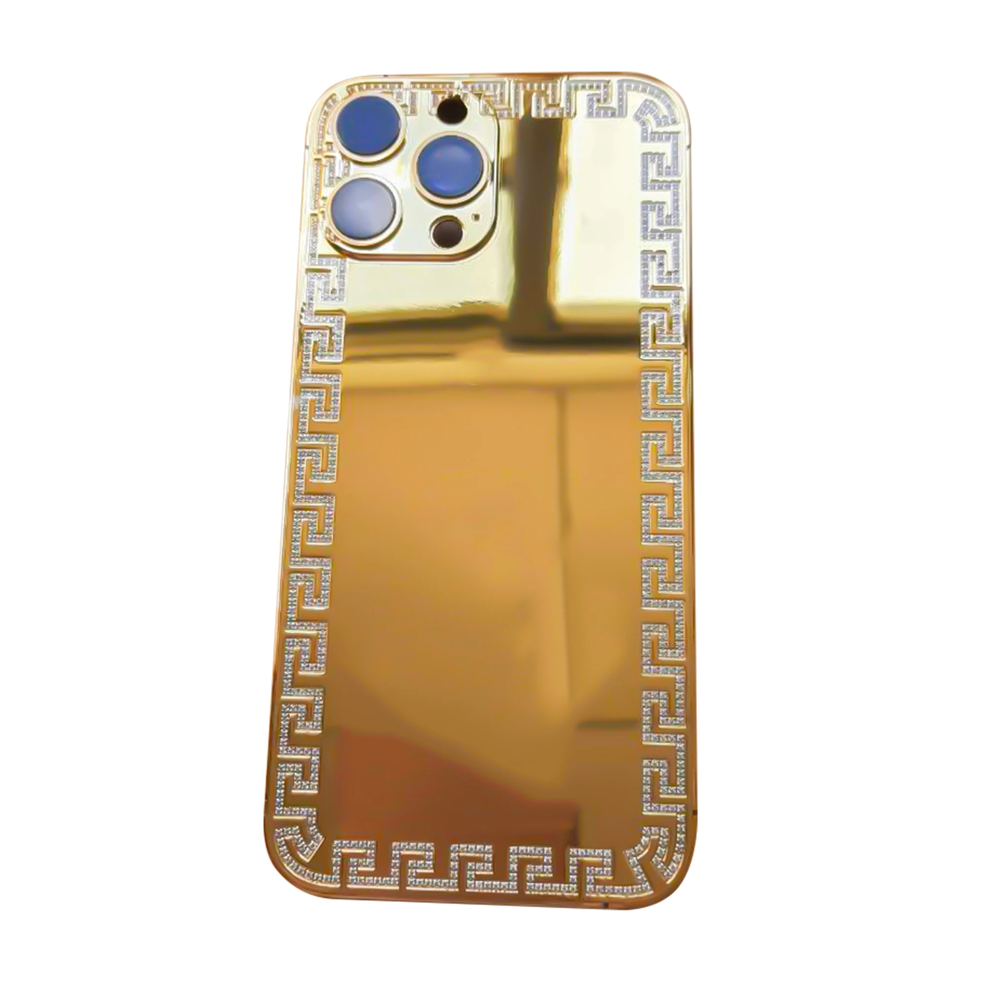 24kt Золотой сменный корпус для iPhone 14 Pro Max с индивидуальным дизайном Роскошный