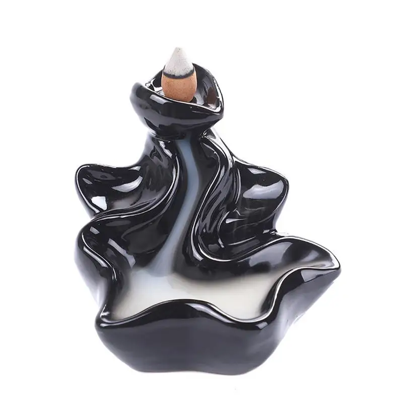 YunJing backflow incense burner ceramic crafts stone mill aromatherapy bergamot tower smoke road mountain water