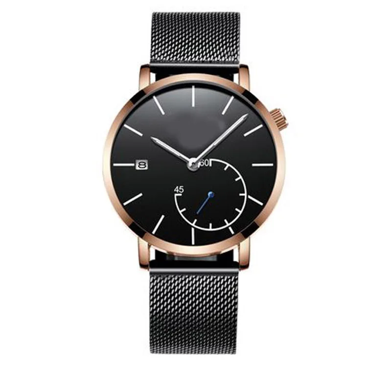 W0390 New Arrival 100% Full inspection Customized Available Ultra Thin Watch With Crown Logo Factory China