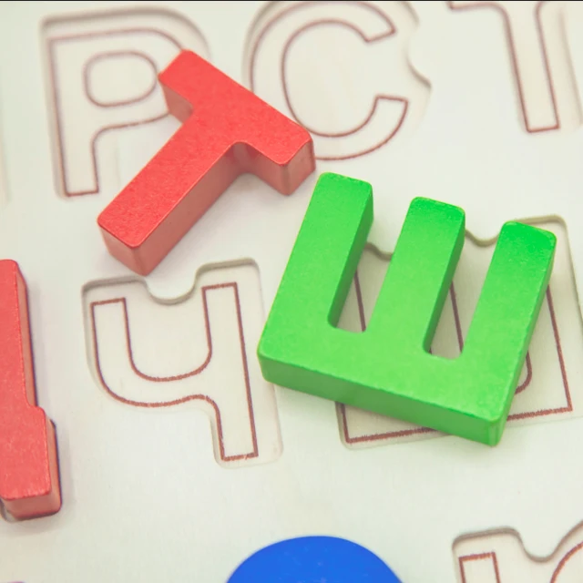 Educational Wooden Russian Arabic Alphabet Puzzle Toy Baby Letters Learning Montessori English ABC Jigsaw Board for Children