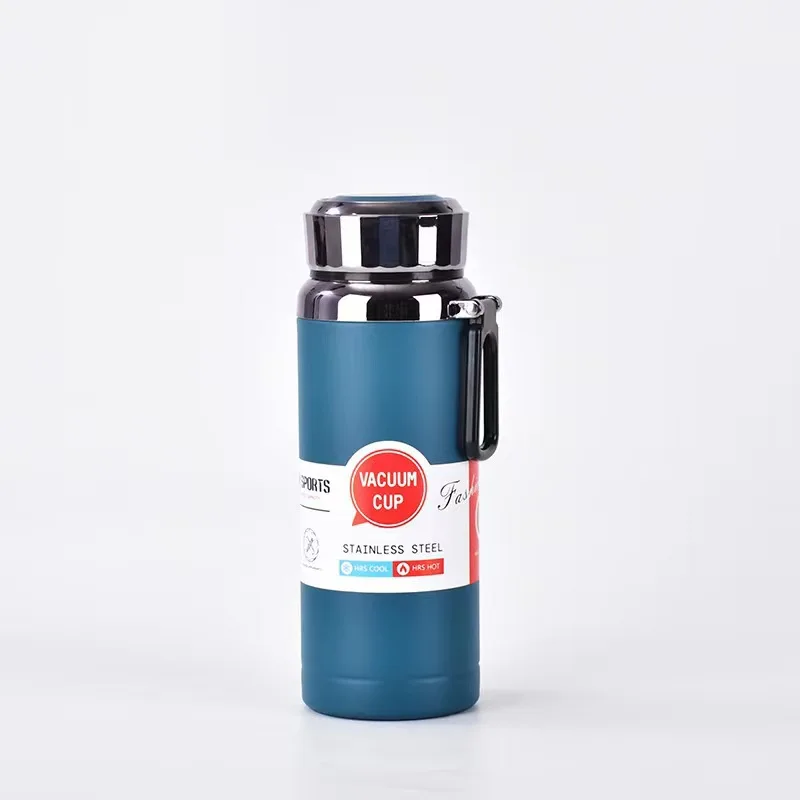 Custom 600ml 800ml 1000ml stainless steel insulated drinking cup double wall vacuum sports water bottle